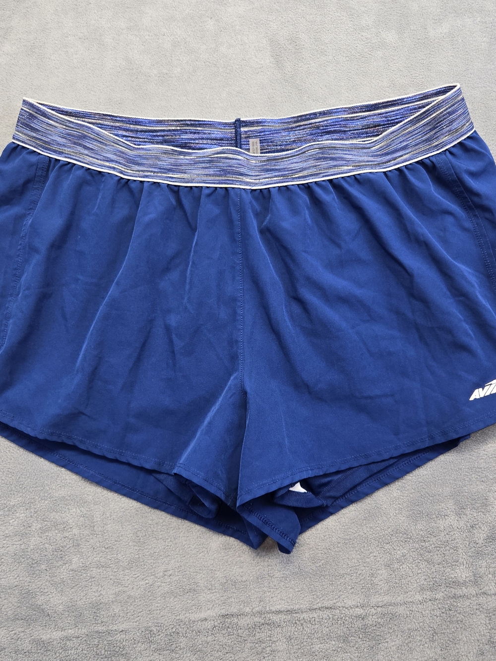 Avia Blue Women's Athletic Shorts with Multicolor Elastic Waistband